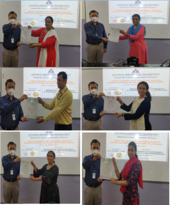 Certificate distribution to Organizing committee members
